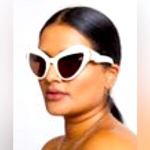 Karen Walker ivory cateye shades